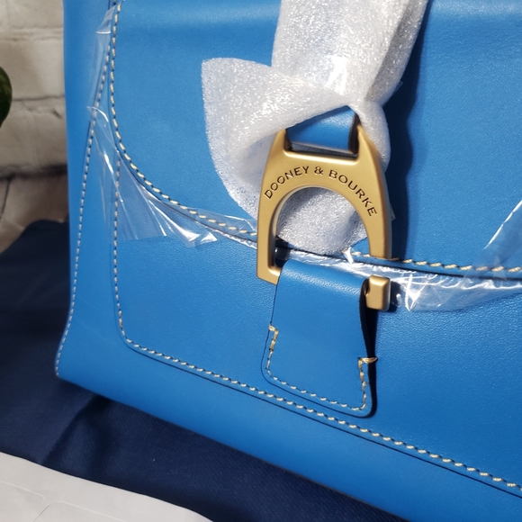 Dooney & Bourke Royal Blue Naomi Leather Satchel - Picture 6 of 11